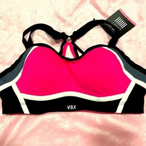 Victoria’s Secret VSX sport bra New sexy Strappy back 34C pink women’s